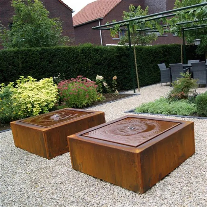 Cortenstaal Watertafel 120 x 60 x 40 cm Fontein