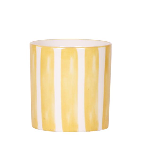 Kolibri Home | Painted stripe  - Yellow - Ø9cm