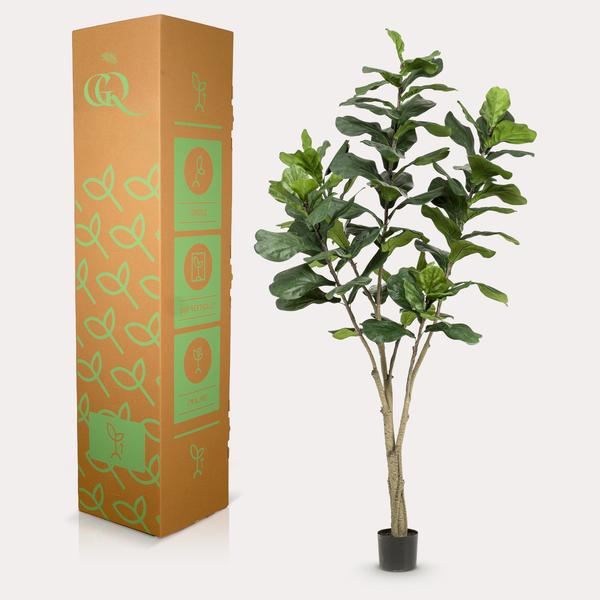 Kunstplant - Ficus Lyrara - Tabaksplant - 210cm