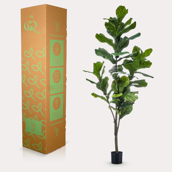 Kunstplant - Ficus Lyrata  - Tabaksplant - 150cm