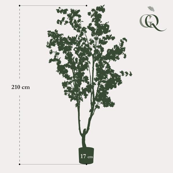 Kunstplant - Prunus - Kersenbloesem - Roze - 210cm