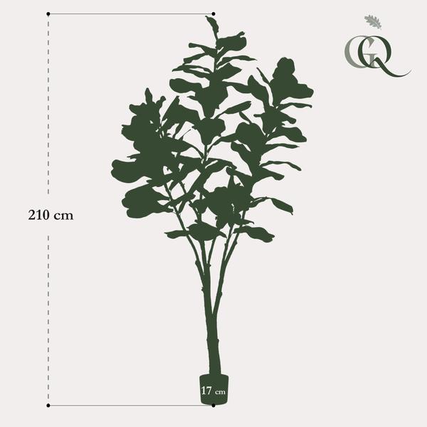 Kunstplant - Ficus Lyrara - Tabaksplant - 210cm