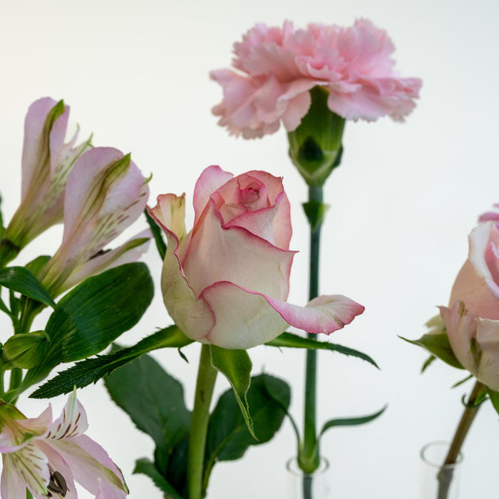 Letterbox Wooden standard & Pink Flowers | 25,5cm width x 35cm height