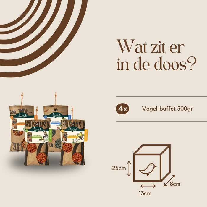 Bird Buffet | Vogelvoer ECO Zakje Mix Set van 4 | 4x 300gr