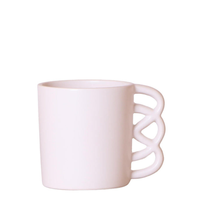 Kolibri Home | Happy Mug bloempot - witte keramieken sierpot - Ø9cm