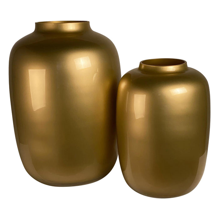 Bloemenvaas glas - M - H35 W25 - Artic - Gold