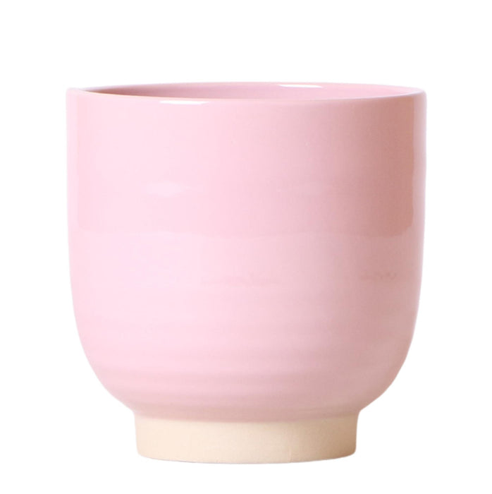 Kolibri Home | Glazed bloempot - Roze keramieken sierpot met glans - Ø12cm