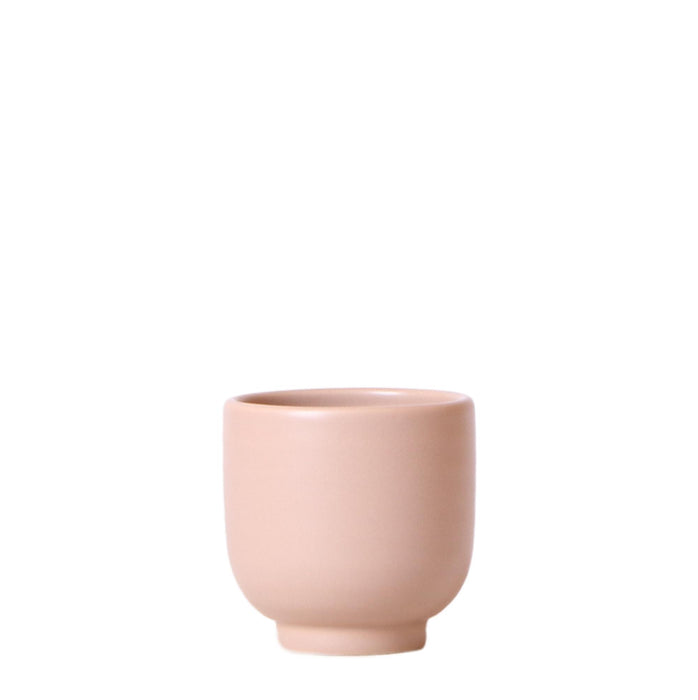 Kolibri Home | Glazed bloempot - Zandkleurige keramieken sierpot met glans - Ø6cm