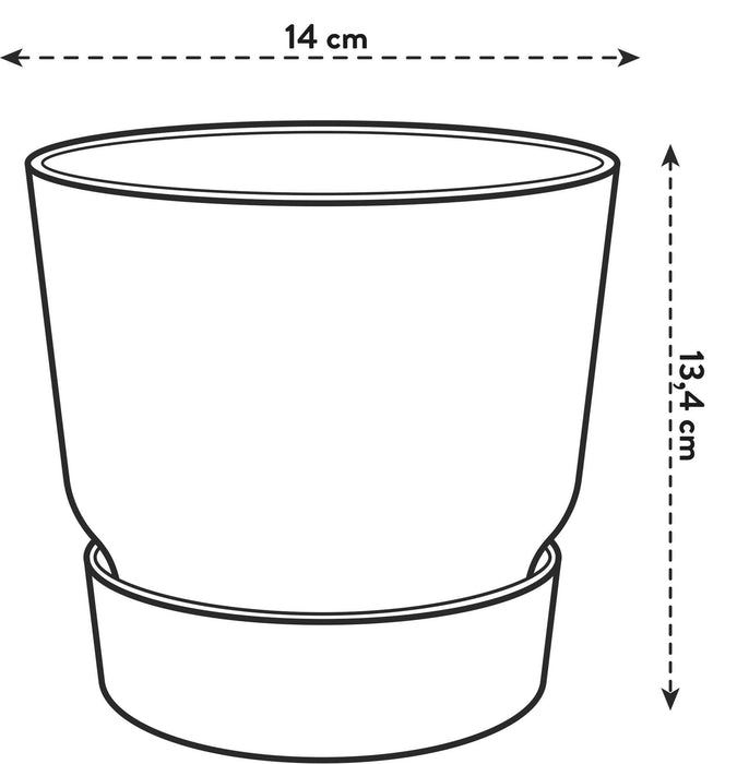 Pot elho Greenville Round grijs - D14 x H13 - Plantenpot