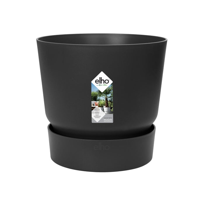 Pot elho Greenville Round zwart - D14 x H13 - Plantenpot