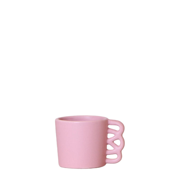 Kolibri Home | Happy Mug roze bloempot - roze keramieken sierpot - Ø6cm