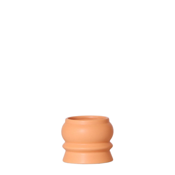 Kolibri Home | Tower peach bloempot - peach kleurige keramieken sierpot - Ø6cm