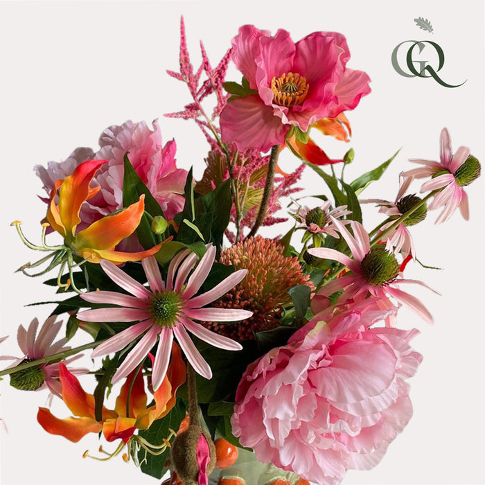 Kunstbloemen - Boeket L - Sparkling Pink - 80cm