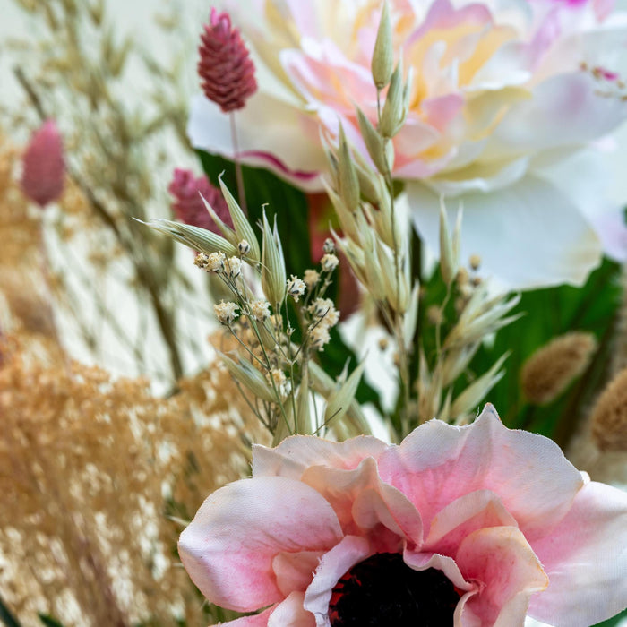 Bouquet Lovely with Dried & Silk Flowers in pink & natural colors | 55cm length