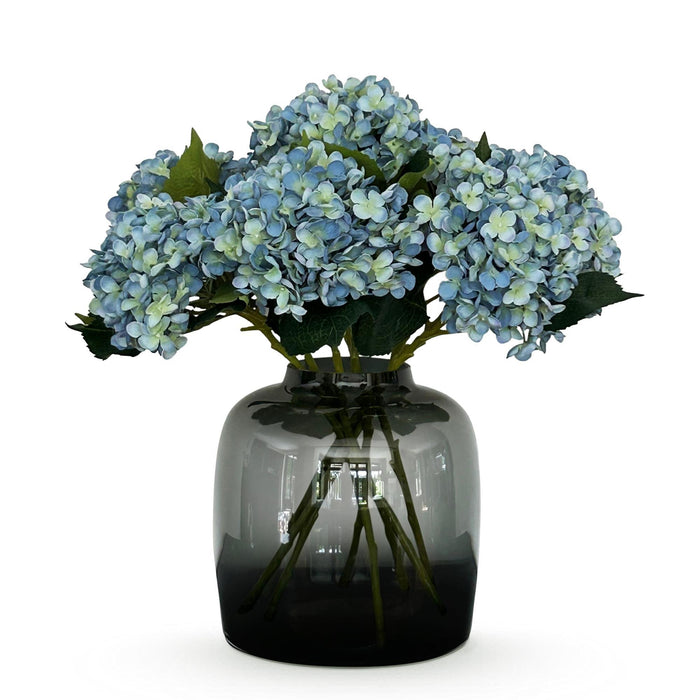 Kunstbloemen Solo - x 8 - 52 cm - Hydrangea Flower - Blue