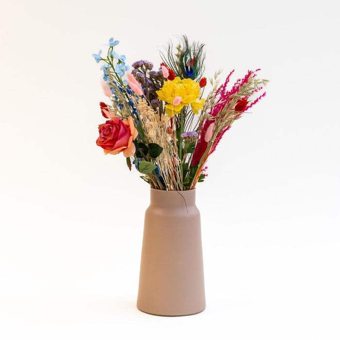 Bouquet Colorful with Dried & Silk Flowers in several bold colors | 55cm length