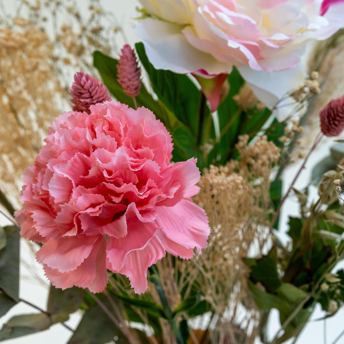 Bouquet Lovely with Dried & Silk Flowers in pink & natural colors | 55cm length