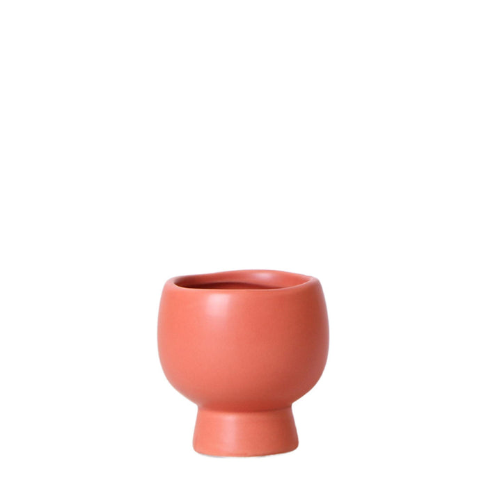 Kolibri Home | Scandic terracotta bloempot - Terracotta kleurige keramieken sierpot - Ø6cm