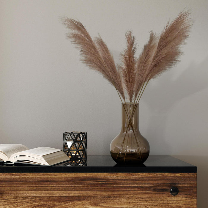 Kunstbloemen Solo - x 6 - 115cm - Pampas Plumes - Brown