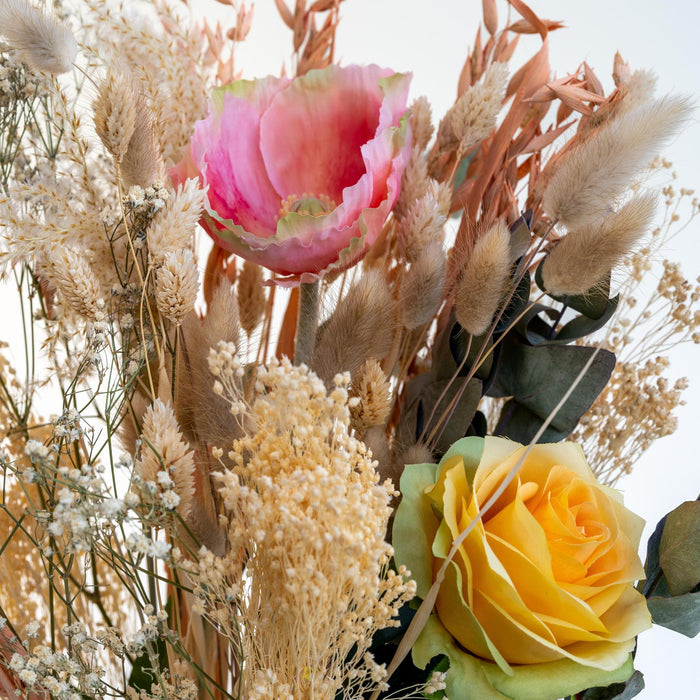 Bouquet Sunshine Dried & Silk Flowers X Vase Sandy