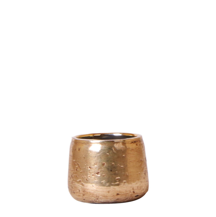 Kolibri Home | Luxury bloempot - Gouden keramieken sierpot - Ø6cm