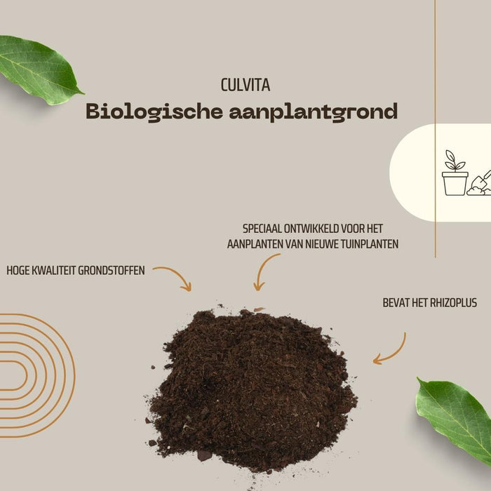 Culvita - Biologische aanplantgrond 40 liter - Geschikt voor vrijwel alle vaste planten, heesters, bomen en coniferen.