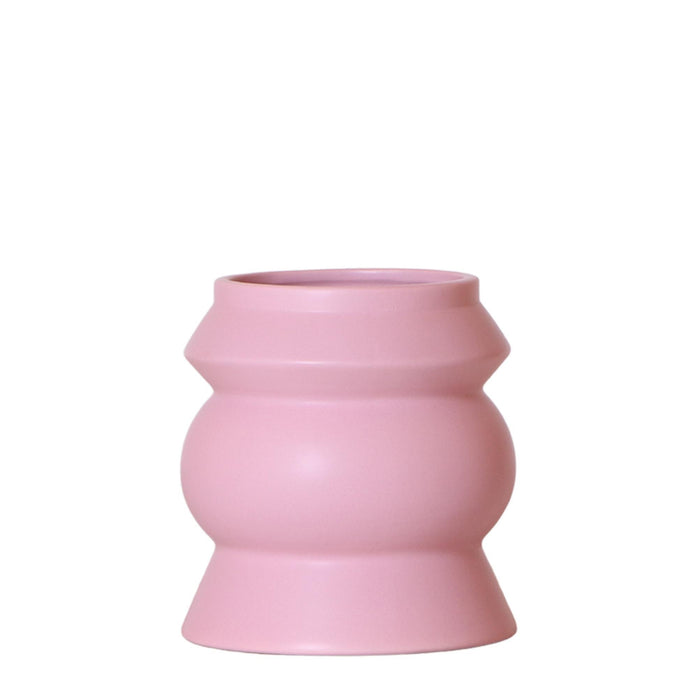 Kolibri Home | Tower roze bloempot - roze keramieken sierpot - Ø9cm