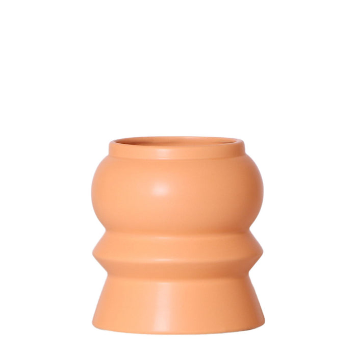 Kolibri Home | Tower peach bloempot - peach kleurige keramieken sierpot - Ø9cm