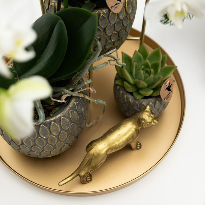 Kolibri Home | Ornament - Gouden decoratie Jaguar